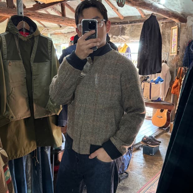 80년대 오리지널 울 트위드 스포츠 재킷