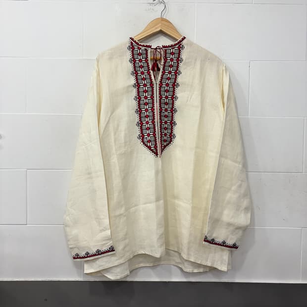 에스닉 자수 튜닉 블라우스