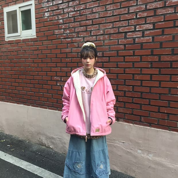 SCHMIDT 슈미트 워크웨어 셰르파 액티브 핑크 자켓 코디세트