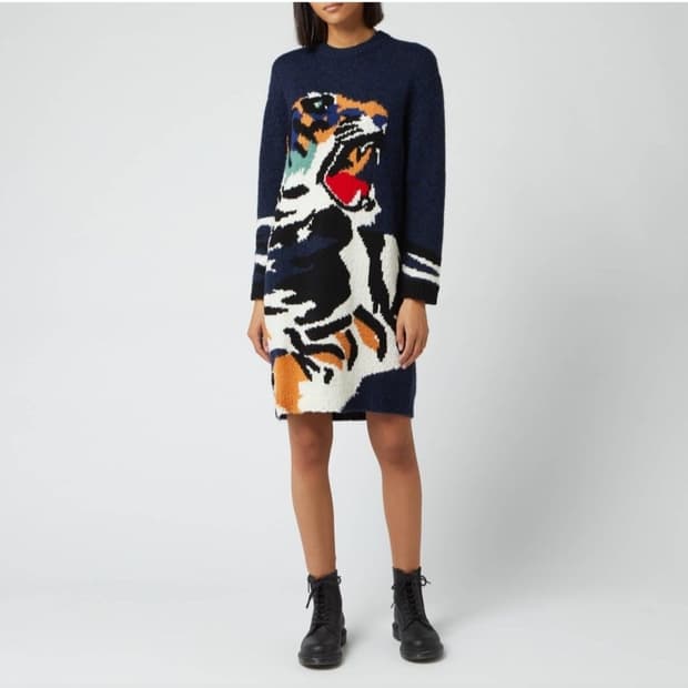 겐조 춘추동 양모 롱 원피스 55-77