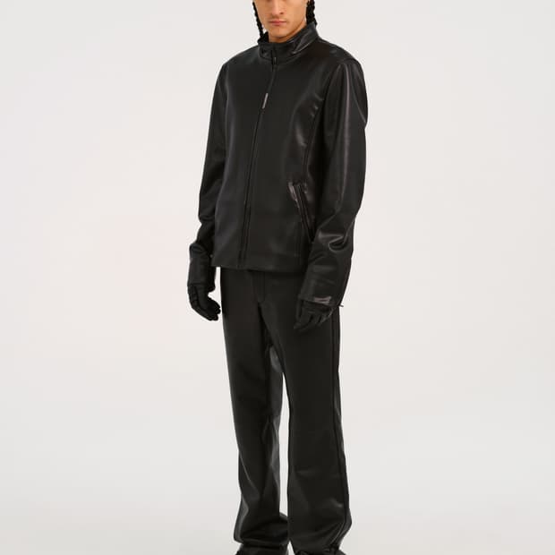 Heyinseo faux leather jacket