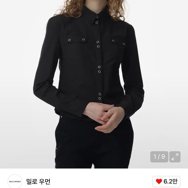 밀로우먼 워크 스냅 셔츠 [블랙] S *현재품절