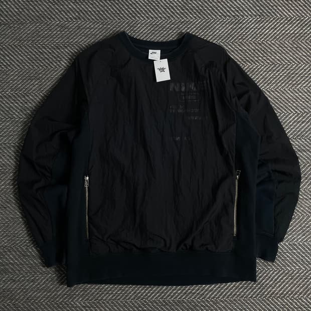 나이키 빅로고 나일론 우븐 웜업 맨투맨o 3185