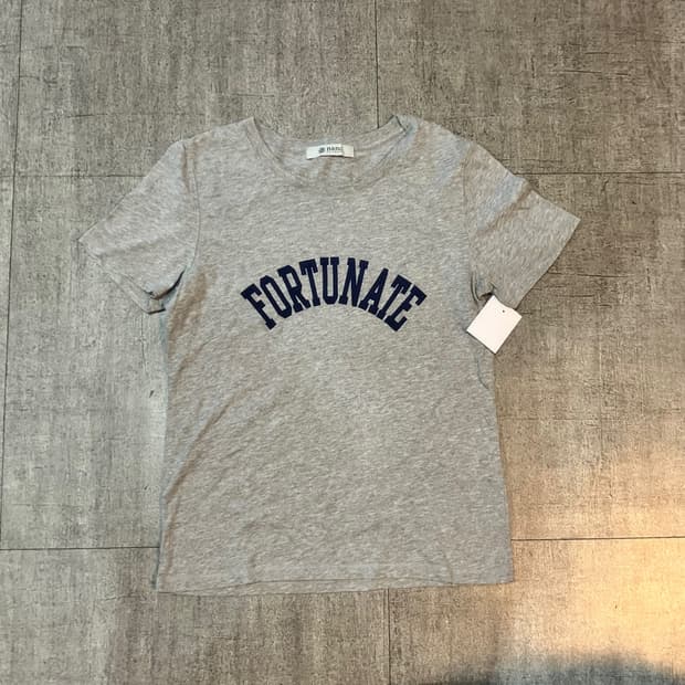 일본빈티지 Nano 핀터깔y2k 긱시크 붙핏 아치로고 반팔티셔츠