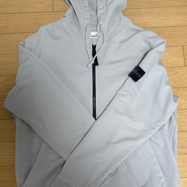 ( 정품 XL ) 스톤아일랜드 그레이 후드집업