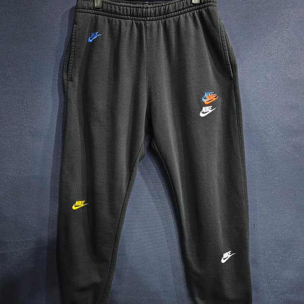 나이키 자수 블랙 남성 허리 32~34 조거팬츠 
