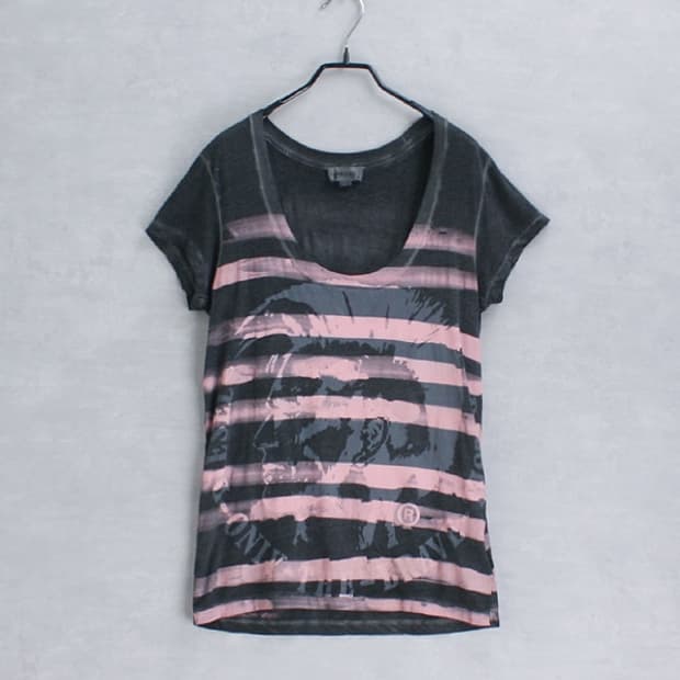DIESEL _ washed print tee - S4067