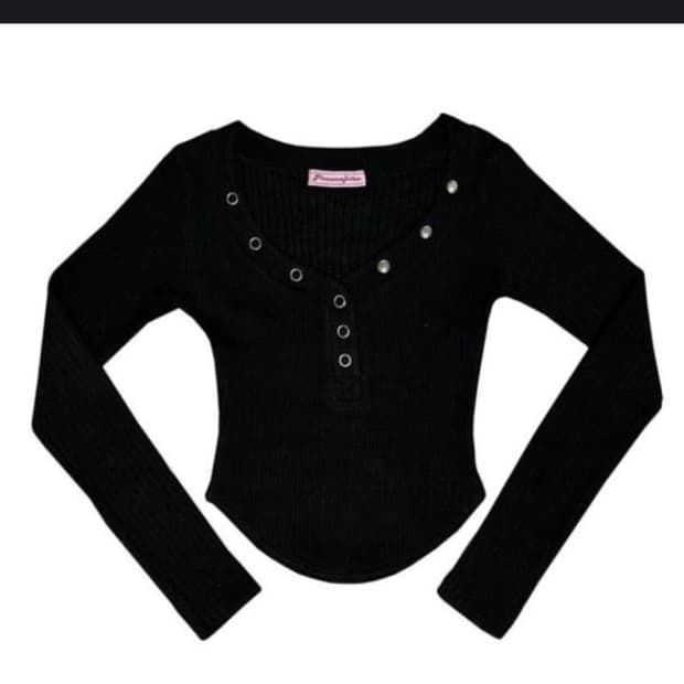 플리즈노팔로우 버니탑 블랙