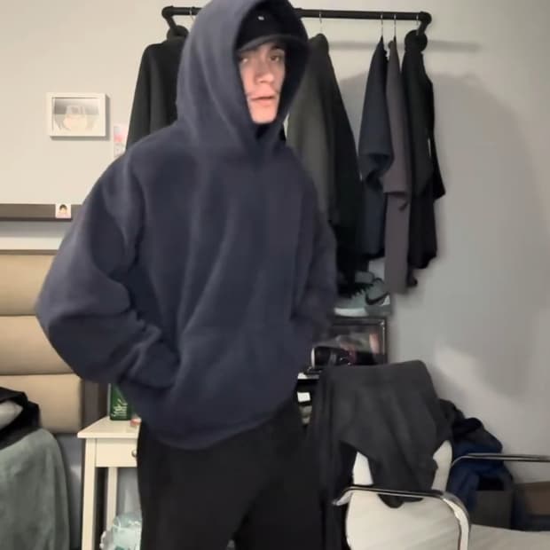 이지갭 폴라 플리스 레귤러 후디 Navy