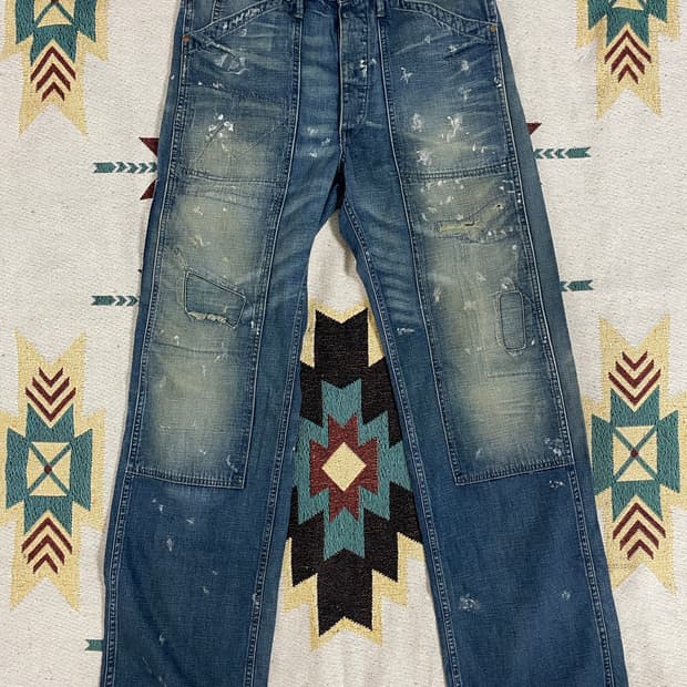 RRL 디스트레스드 카펜터 진