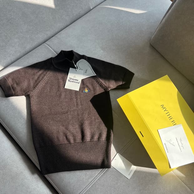 비비안웨스트우드 베아 터틀넥 반팔 니트 마이테레사 택째 새상품