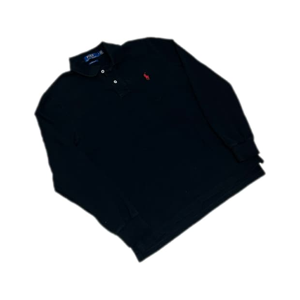 폴로 랄프로렌 블랙 긴팔 카라티