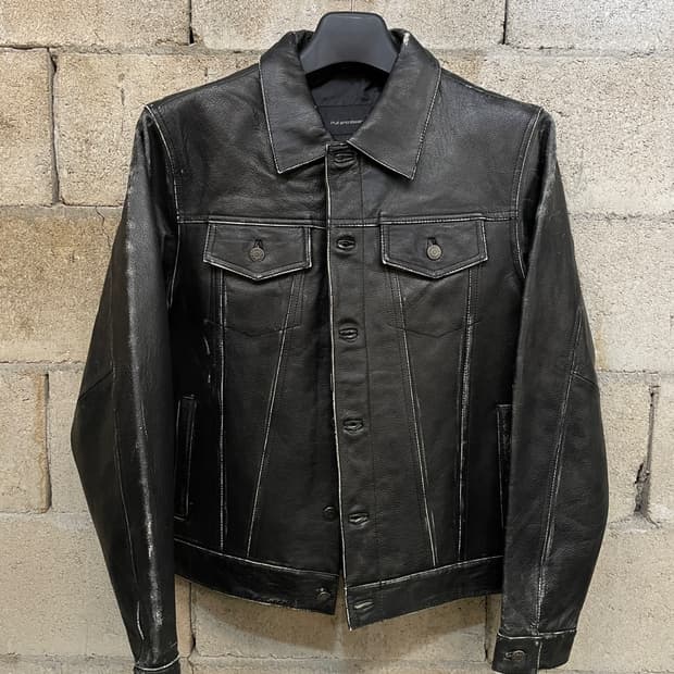 빈티지 Pull And Bear 레더 트러커 자켓 