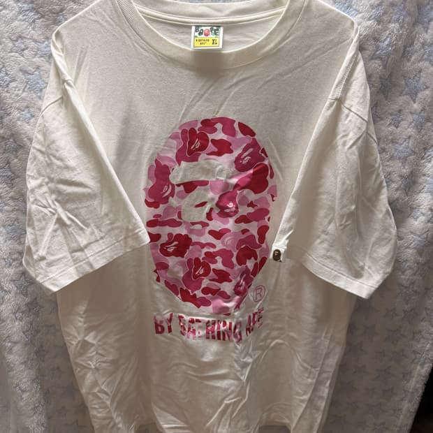 BAPE 베이프 핑크 카모 반팔 XL