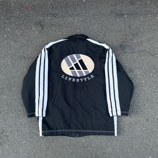 90s 아디다스 대대장 빅로고 올드스쿨 점퍼 보드 자켓 트랙자켓 100