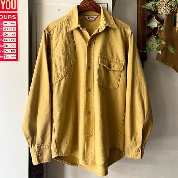 [M]70's Made in USA 샤모아 건패치 헌팅 셔츠