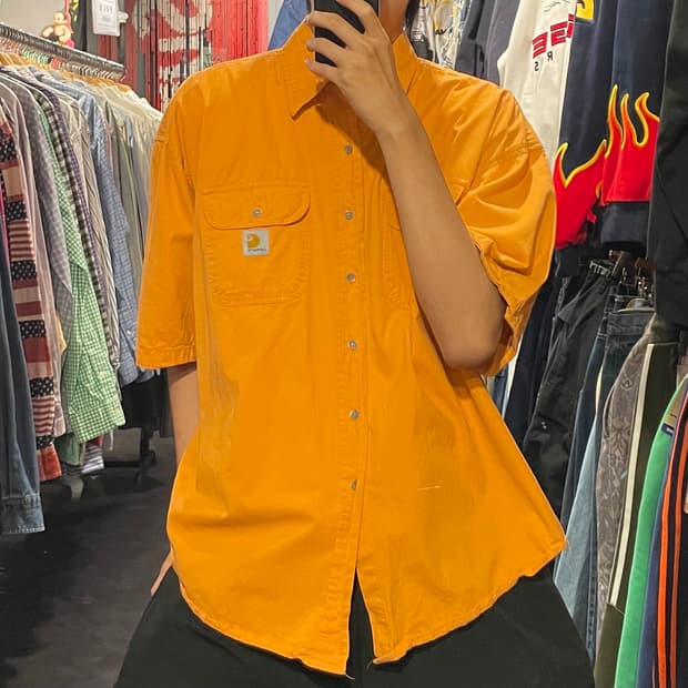 [IM] carhartt 칼하트 라이트 오렌지  반팔셔츠