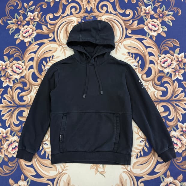 (M)스노우 피크 Snowpeak 베이직로고 후드티셔츠(블랙)