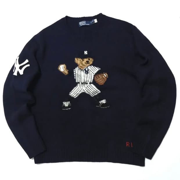 폴로 랄프로렌 뉴욕 양키스 베어 니트 스웨터