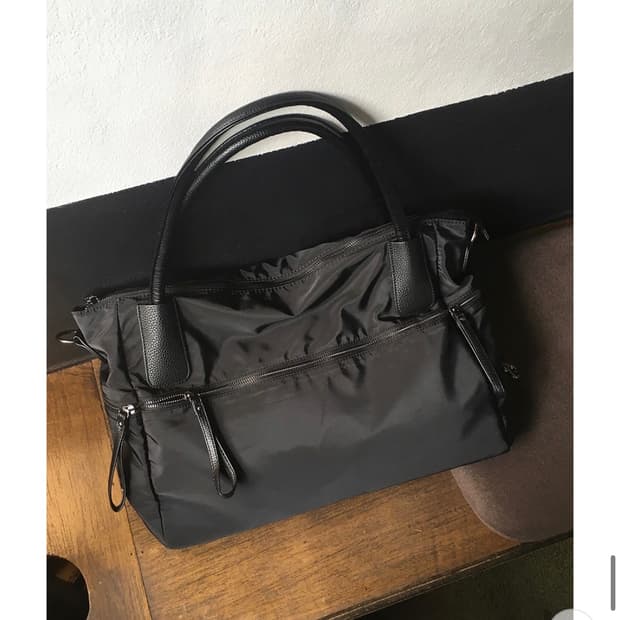 나일론 레더 백