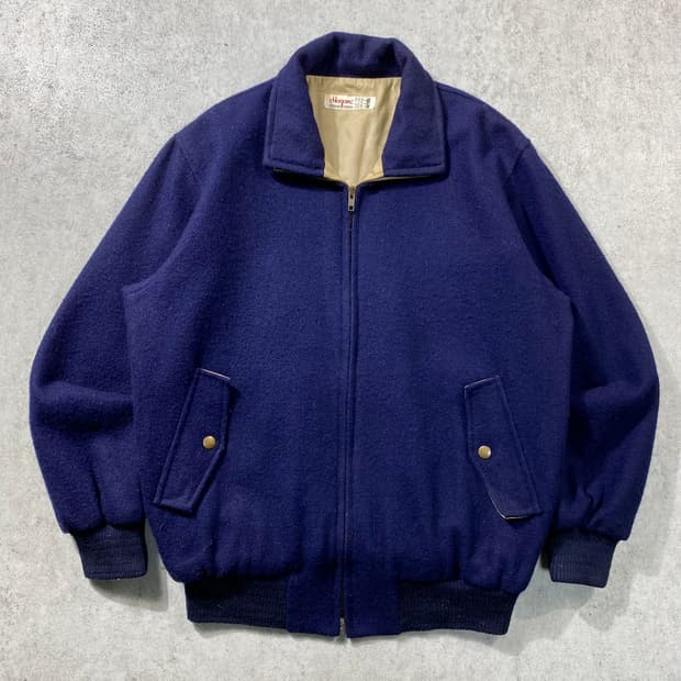 [L] 90s Hogan 호건 다크네이비 울 집업 자켓