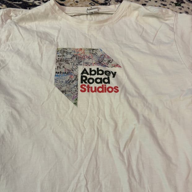 Beatles Abbey Road Studio 화이트 티셔츠 xxl