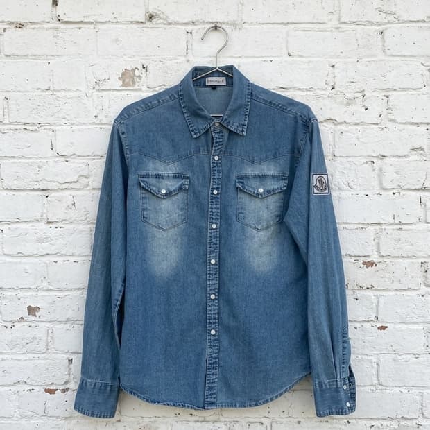 Moncler Gamme Bleu 데님 셔츠 