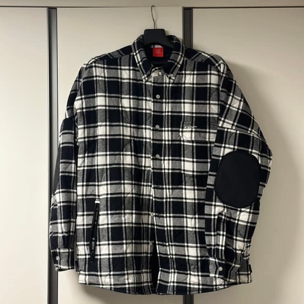 A-SOF 체크 퀼팅 셔츠 자켓