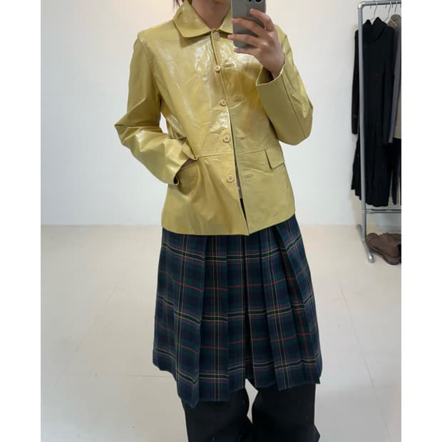 빈티지 cow leather 자켓