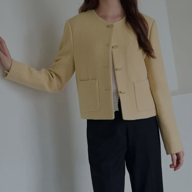 드로우핏 버튼 트위드 자켓 Free _ 여성