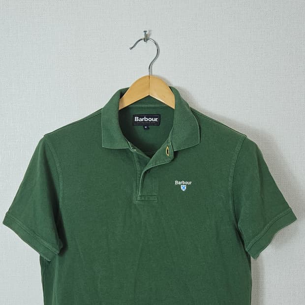 바버 Barbour 스포츠 폴로 반팔 카라티 피케티 레이싱그린 M