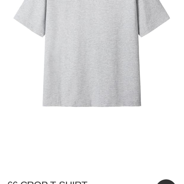 로기 rogi 크롭 반팔티 검흰회 XL