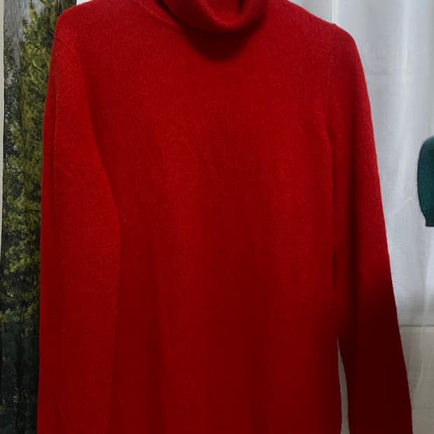 TALBOTS 탤벗 (미국브랜드) 퓨어캐시100% 레드컬러니트