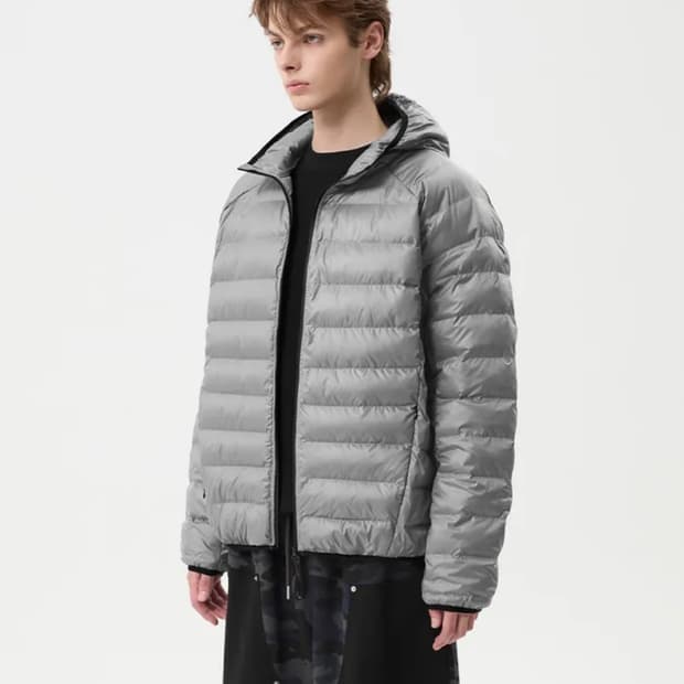 트릴리온 라이트 후디 패딩 자켓__그레이