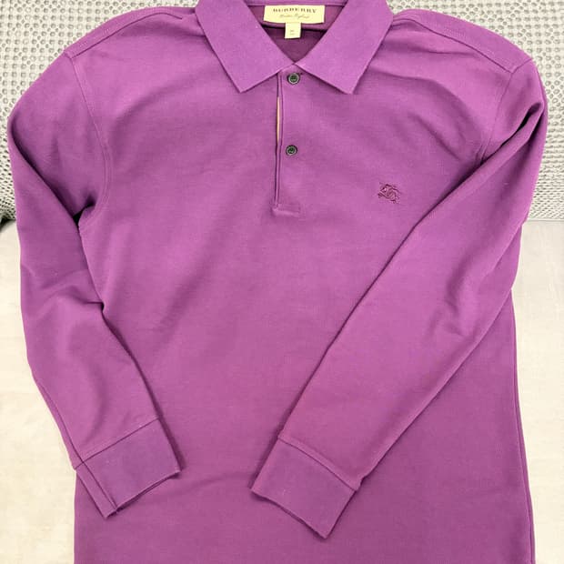 버버리 긴팔 폴로셔츠 (105)