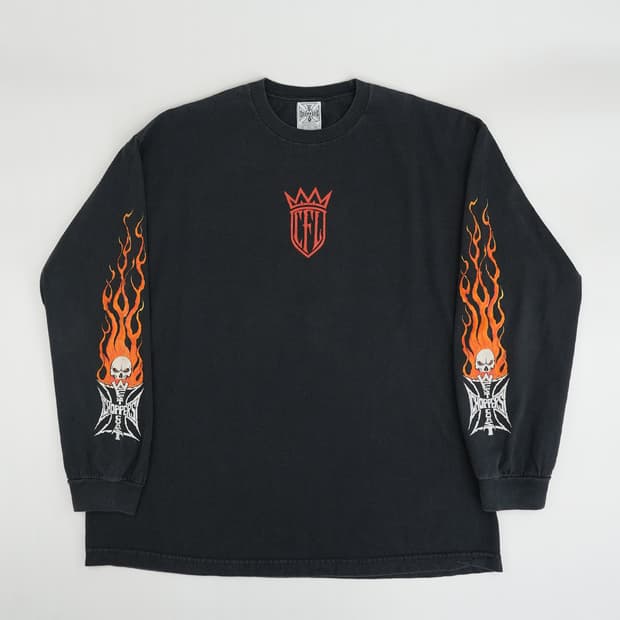 [2XL] 빈티지 웨스트코스트챠퍼스 플레임 롱비치 롱슬리브