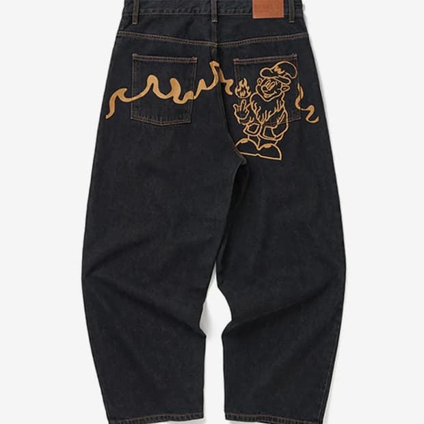 DWARF DENIM PANTS (BLACK) - S