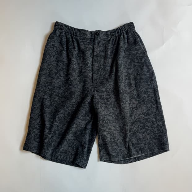 VINTAGE JAPANESE CLOUD PRINT WIDE SHORTS