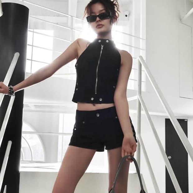 Euct 아일렛 마이크로 숏팬츠