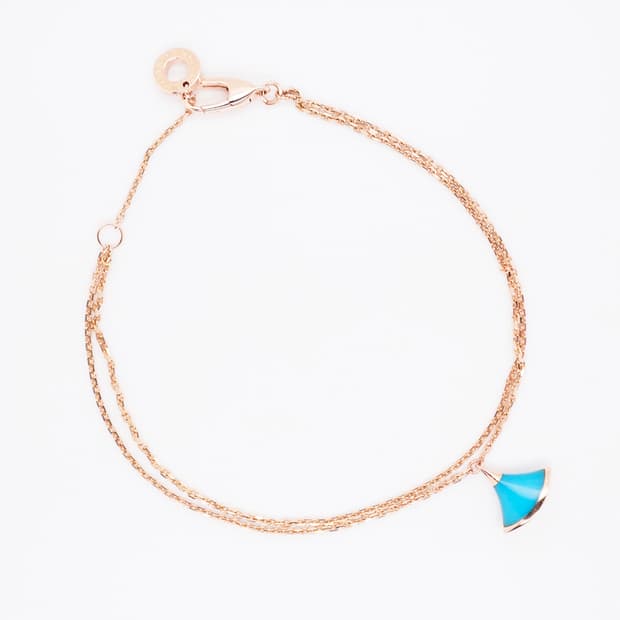 불가리 디바스드림 18K 핑크골드 터쿼이즈 터키석 팔찌 SM 사이즈