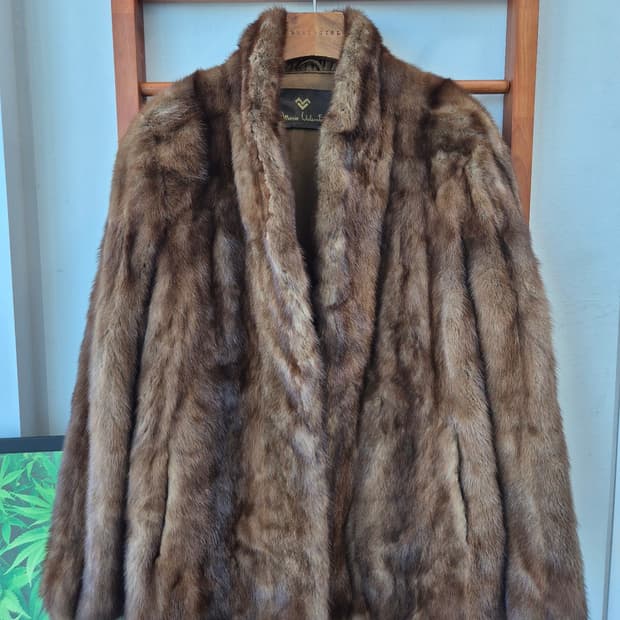(JPN VTG) 브라운 Mink Fur 밍크퍼