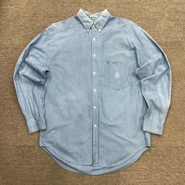 (M) 90s Tommy 올드 타미힐피거 데님 셔츠