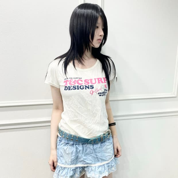 [TC SURF] Y2K Lettering Tee