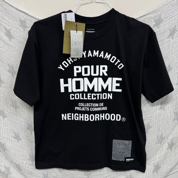 요지야마모토 네이버후드 콜라보 반팔티셔츠 