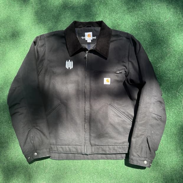 칼하트 블랭킷 라인 디트로이트 자켓 블랙 L