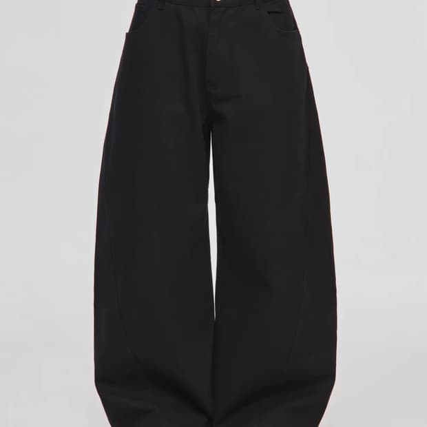 시그니처 트위스트 커브드 코튼 팬츠 xl