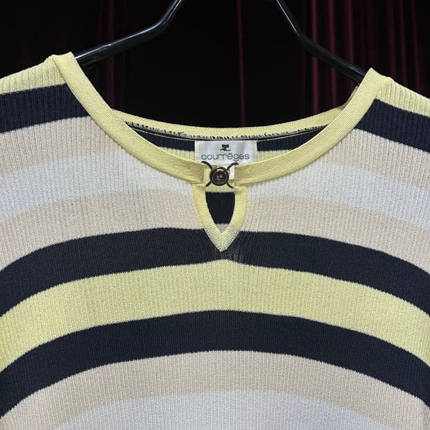 COURREGES stripe sleeve knit
