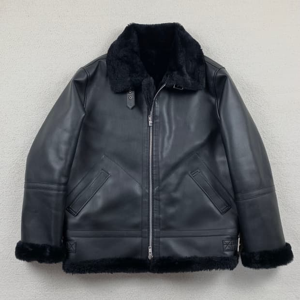 도프제이슨 솔리드 무톤 무스탕 자켓 