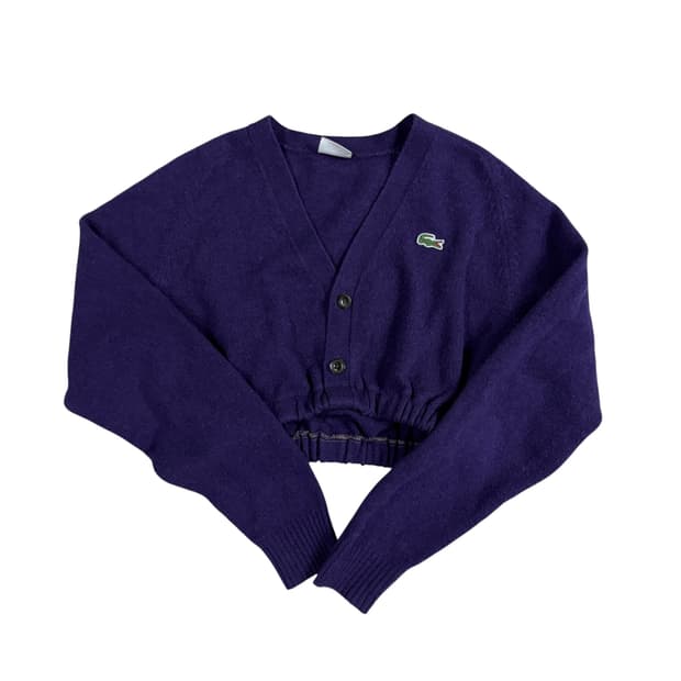 라코스테 크롭 가디건 