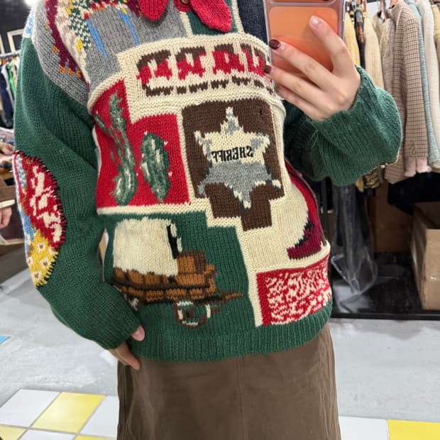 [m] wool 100% 크리스마스 니트